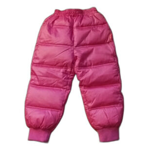 ONE KID DOWN SNOW PANTS, BRIGHT PINK, SZ 2T.  EUC